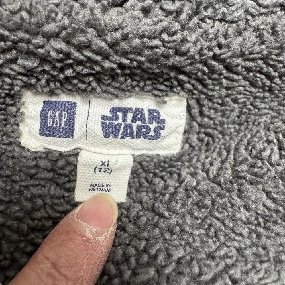 GAP Star Wars Sweatshirt Boys Hoodie XLarge 12 Full Zip Green Camo‎ Camoflague